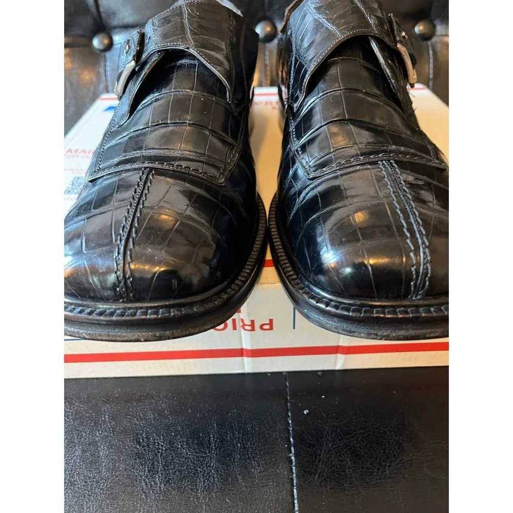 Paolo De Marco Mens Genuine Alligator Monk‎ Strap